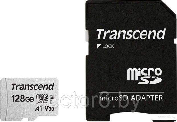 Transcend microSDXC 300S 128GB + адаптер, фото 2