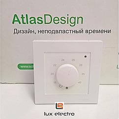 Термостат теплого пола в рамку Schneider Electric ATLAS DESIGN ТР-03, белое оргстекло с датчиком