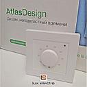 Термостат теплого пола в рамку Schneider Electric ATLAS DESIGN ТР-03, белое оргстекло с датчиком, фото 2