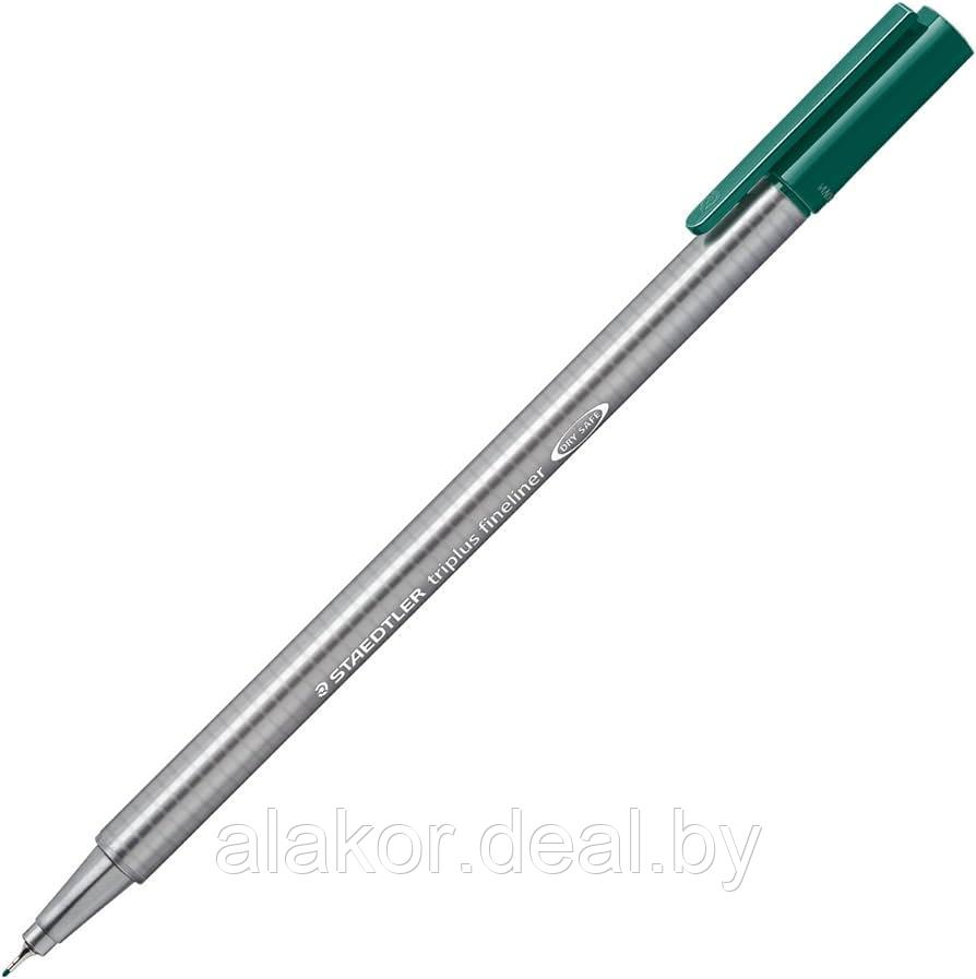 Ручка капиллярная STAEDTLER triplus fineliner 334, 0.3мм,трехгранная,цвет морской зеленый,корпус полипропилен - фото 1 - id-p219063292