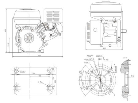 Двигатель к мотоблоку STARK GX390E (Шпонка, 25мм) 13л.с Электростарт - фото 4 - id-p219063440