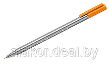Ручка капиллярная STAEDTLER triplus fineliner 334, 0.3мм,трехгранная,цвет оранжевый,корпус полипропилен