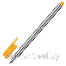 Ручка капиллярная STAEDTLER triplus fineliner 334, 0.3мм,трехгранная,цвет оранж. неон,корпус полипропилен