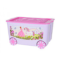Ящик для хранения игрушек KidsBox Эльфпласт Лавандовый/розовый
