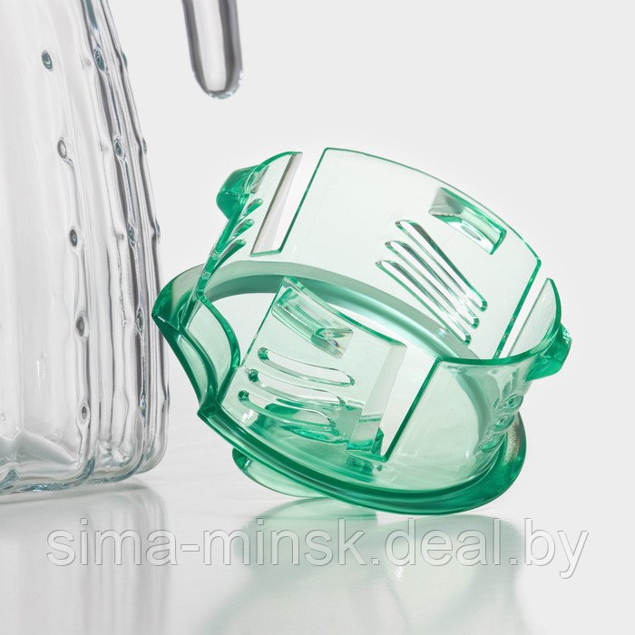 Набор питьевой из стекла «Аква», 5 предметов: кувшин 1,2 л, 4 кружки 285 мл, цвет прозрачный - фото 6 - id-p219064523