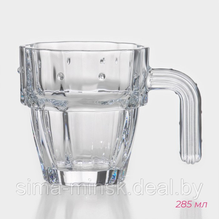 Набор питьевой из стекла «Аква», 5 предметов: кувшин 1,2 л, 4 кружки 285 мл, цвет прозрачный - фото 10 - id-p219064523