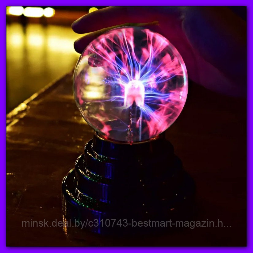 Плазменный шар Ночник Тесла 8 см. Plasma light - фото 1 - id-p219065686