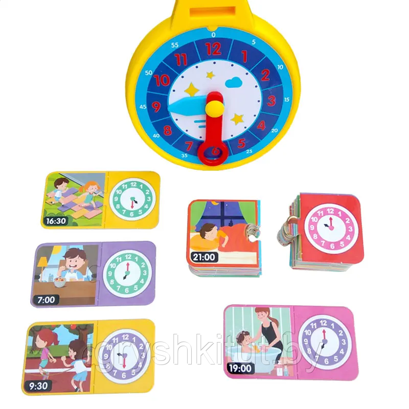 Обучающая игра для детей "Часы с карточками" - фото 2 - id-p219065715