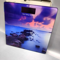 Весы электронные напольные стеклянные с LED дисплеем Personal glass scale 28.00 х 28.00 см,  до 180 кг Рассвет