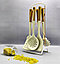 Набор кухонных силиконовых принадлежностей Kitchen set silicone 7 предметов на подставке / Светлое дерево, фото 5