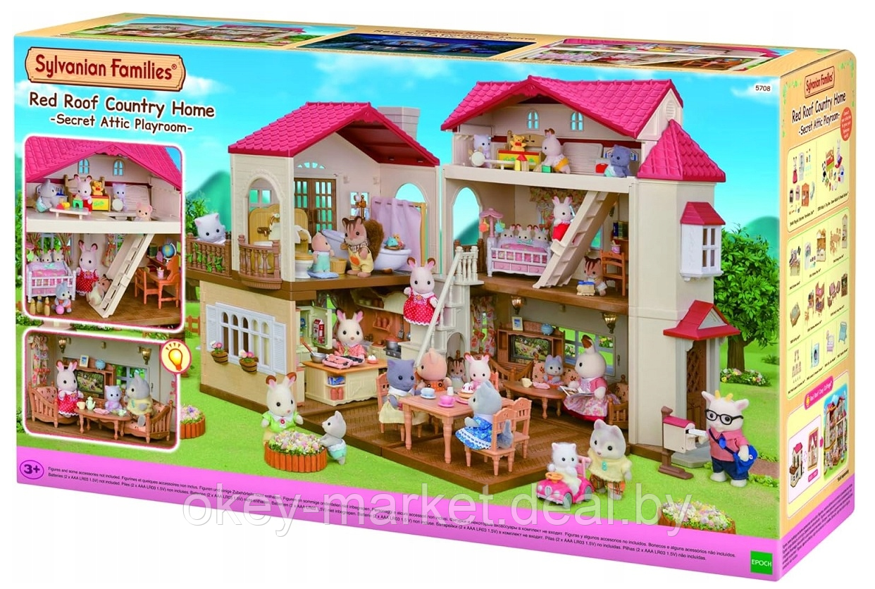 Игровой набор Sylvanian Families "Большой дом со светом и мансардой " 5708 - фото 1 - id-p219065794