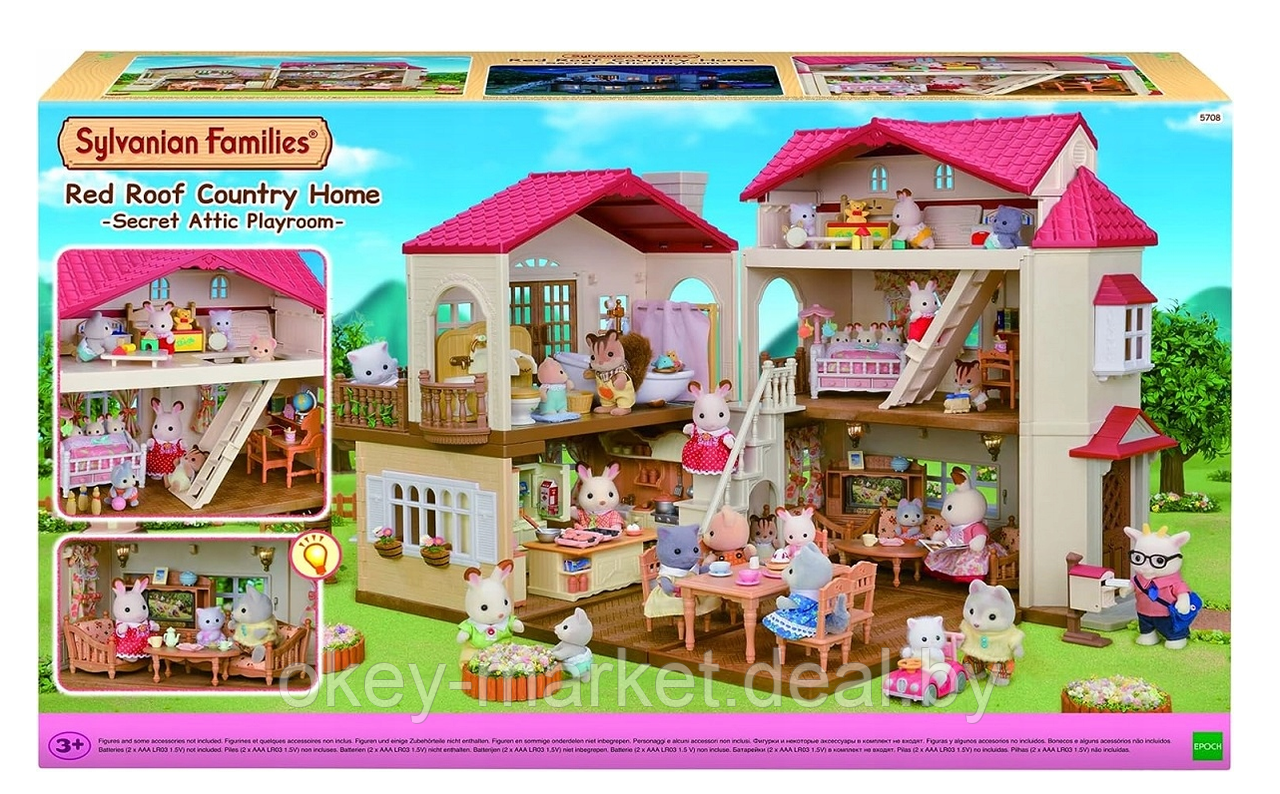 Игровой набор Sylvanian Families "Большой дом со светом и мансардой " 5708 - фото 6 - id-p219065794