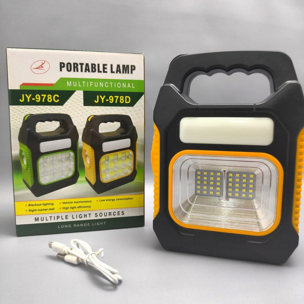 Многофункциональный фонарь светильник Multifunctional portable lamp JY-978A (зарядка USBсолнечная батарея, 3 - фото 3 - id-p215122402