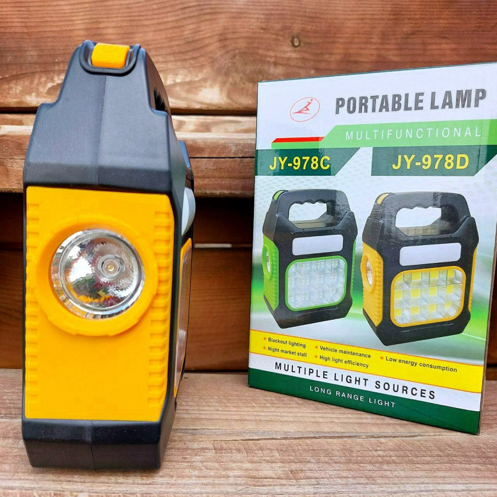 Многофункциональный фонарь светильник Multifunctional portable lamp JY-978A (зарядка USBсолнечная батарея, 3 - фото 4 - id-p215122402