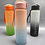 Бутылка для воды 1000 мл. с клапаном и разметкой / Двухцветная бутылка для воды и других напитков, фото 3