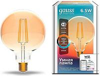 Умная лампа GAUSS Smart Home E27 белая 6.5Вт 720lm Wi-Fi (1шт) [1340112]