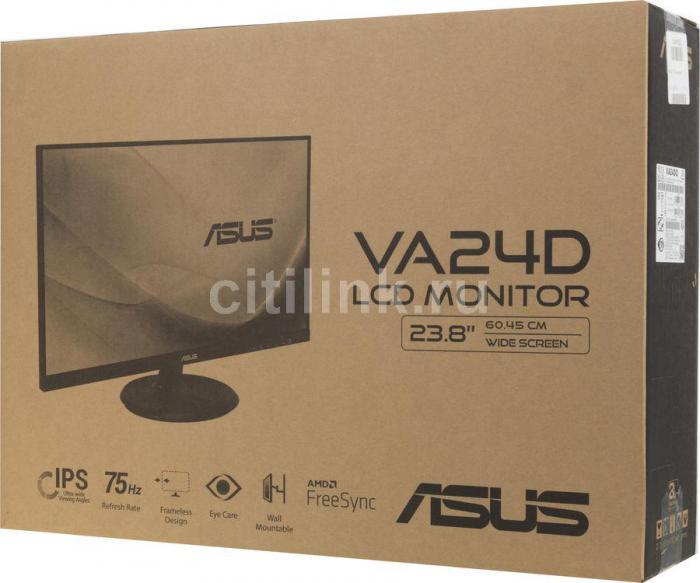 Монитор ASUS VA24DQ 23.8", темно-серый и черный [90lm054s-b01370] - фото 1 - id-p218621982
