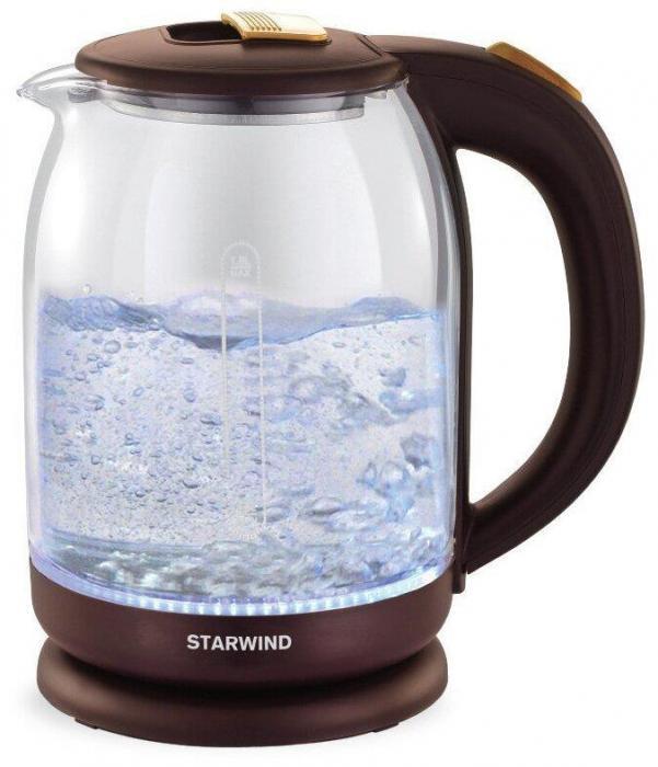 STARWIND Чайник электрический SKG1052 1.8л. 1500Вт темно-коричневый/бронзовый (корпус: стекло) - фото 1 - id-p219047727