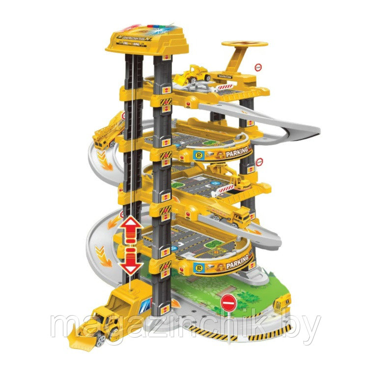 Большой паркинг Стройка с лифтом на батарейках 660-A330, свет, звук - фото 4 - id-p219069007