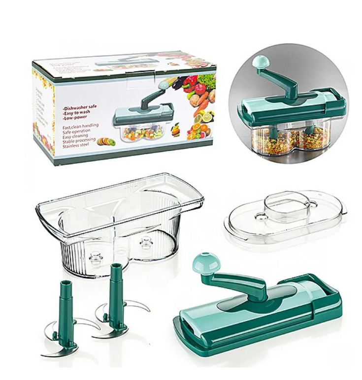 Овощерезка механическая Nicer Dicer Fusion Twist (2 острых ножа с тройным лезвием). - фото 9 - id-p154850899