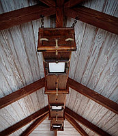 Люстра рустикальная деревянная "Хуторянин №12" на 3 лампы