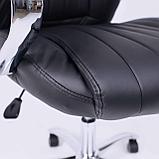 Кресло для руководителя AksHome "Mastif", экокожа, хром, черный, фото 7