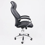 Кресло для руководителя AksHome "Legran", экокожа, хром, черный, фото 3