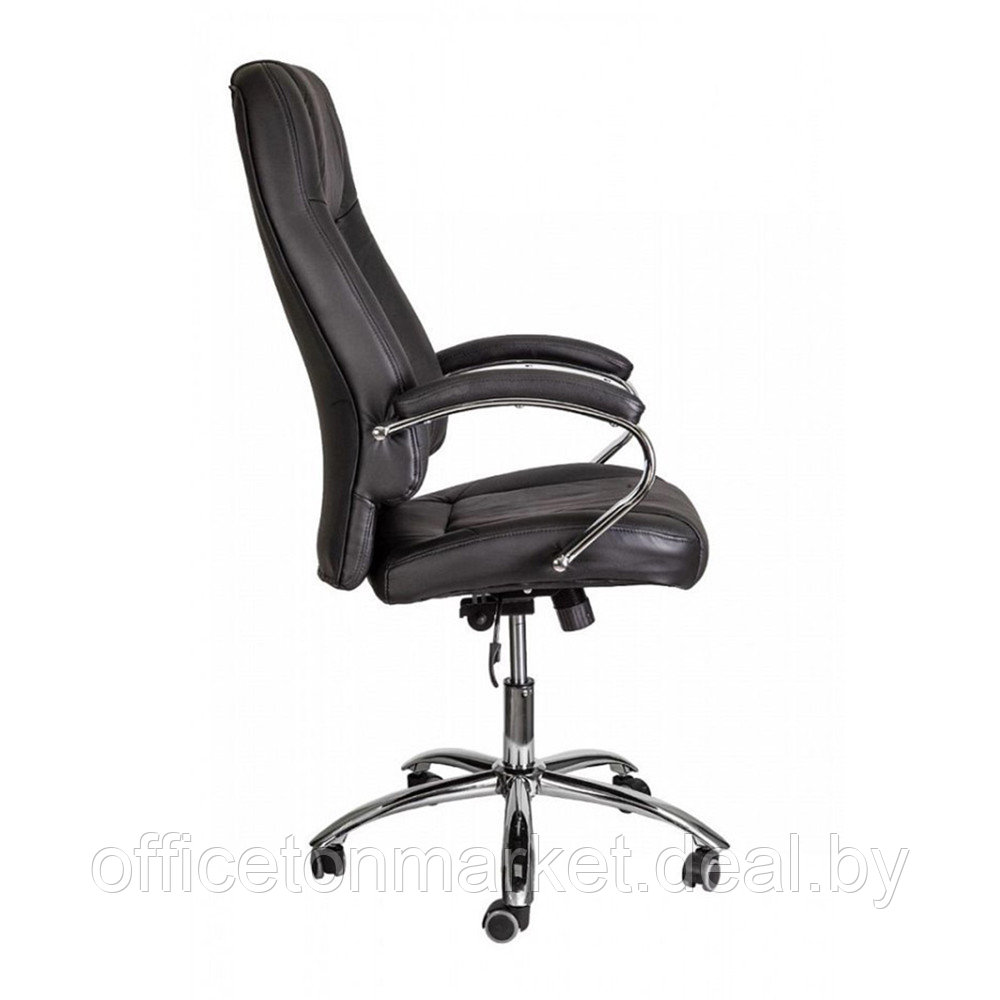 Кресло для руководителя "KING A" поворотное, хром, натуральная кожа, черный - фото 3 - id-p219066675