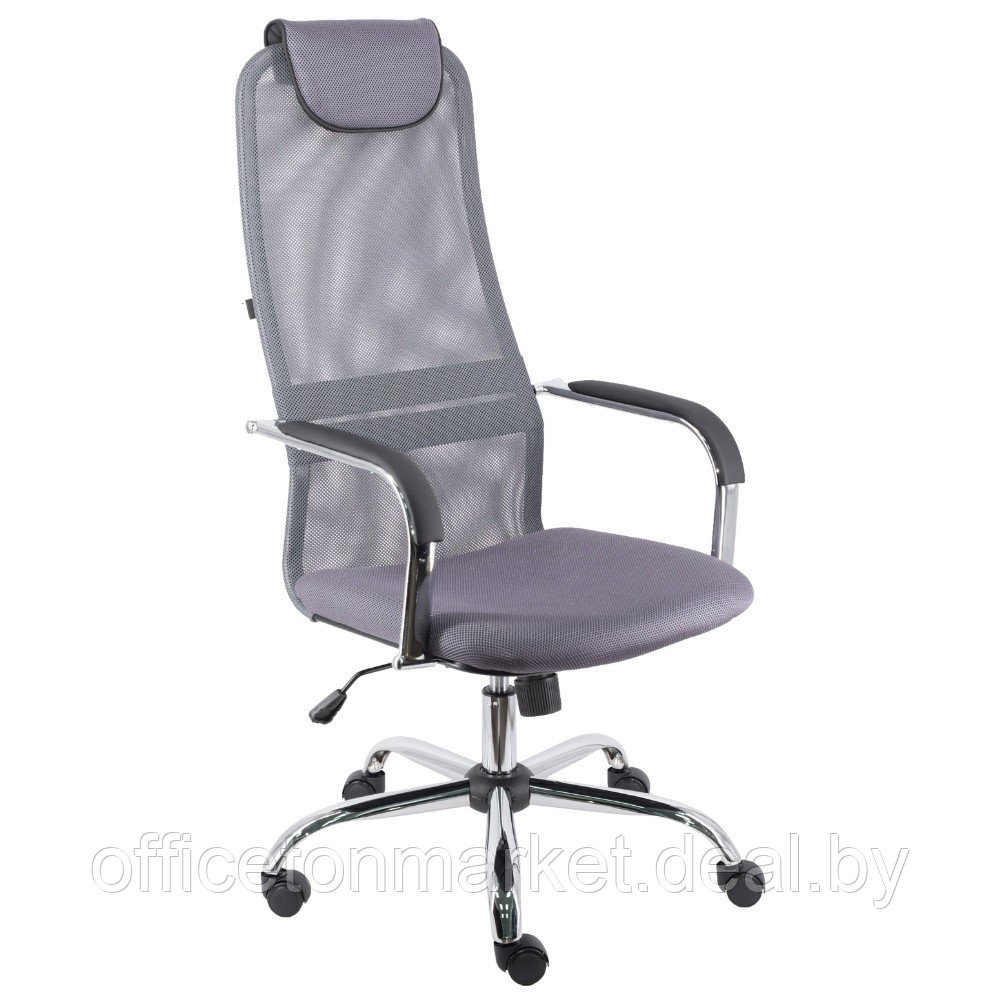 Кресло для руководителя EVERPROF "EP-708", ткань, сетка, металл, серый - фото 1 - id-p219066676