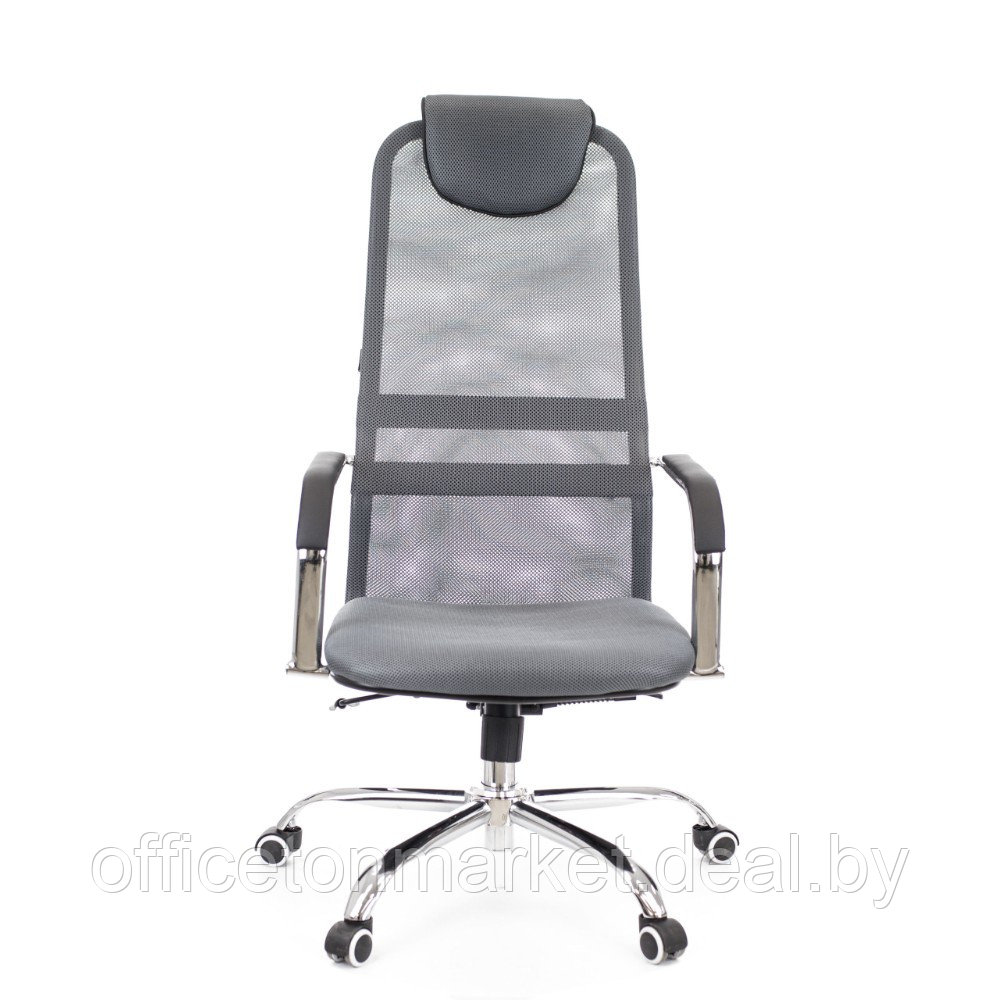 Кресло для руководителя EVERPROF "EP-708", ткань, сетка, металл, серый - фото 2 - id-p219066676