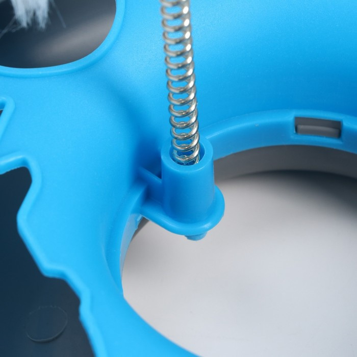 Игрушка для кошек "Загадочный круг - Рыбки", мышь на пружине и шарик, 23 х 7 см, голубая/серая 79161 - фото 5 - id-p219070330