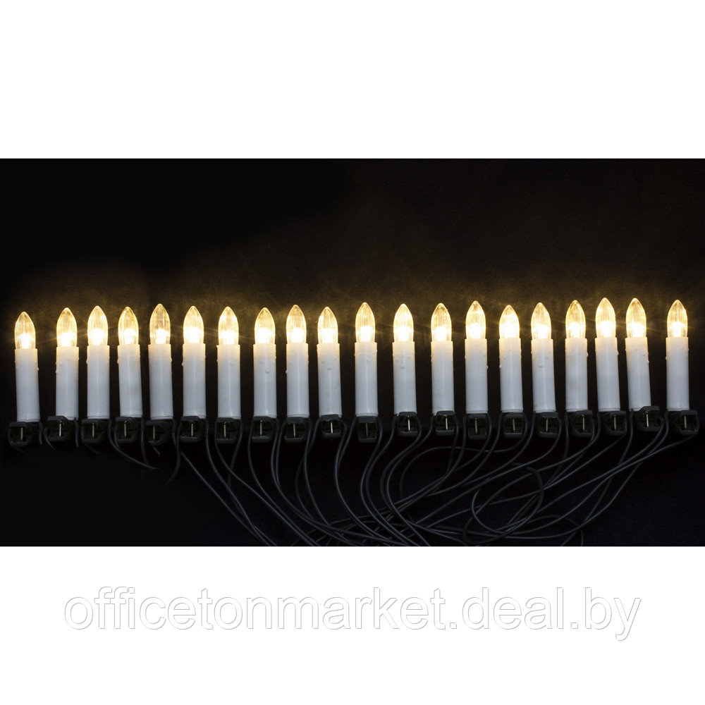 Гирлянда свеча LED на елку "Winner Lightt", 20шт/упак, теплый, белый - фото 1 - id-p218438605