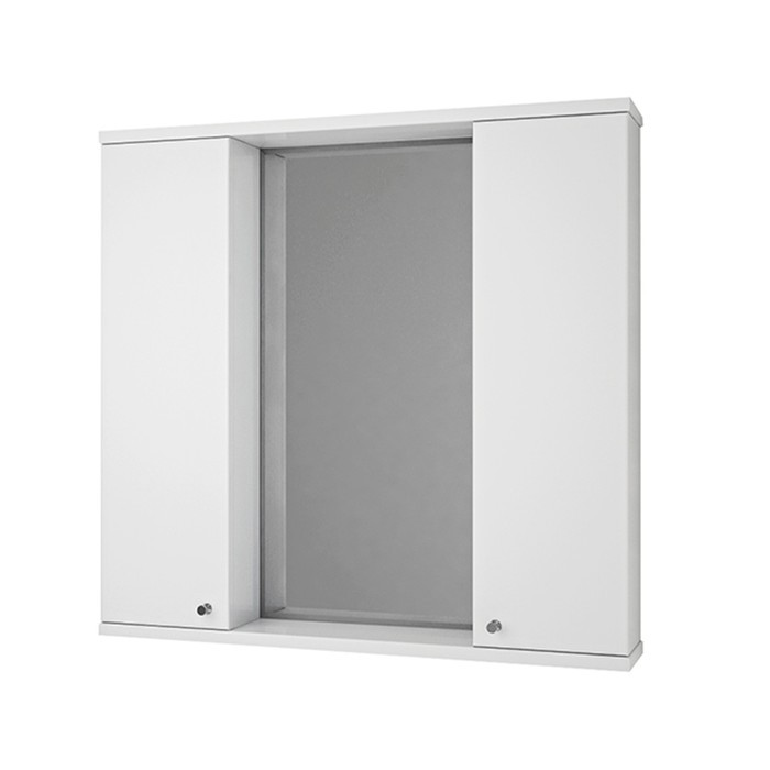Шкаф-зеркало Spectrum 75, 75 х 75 х 15 см, с доводчиком, фасад МДФ - фото 1 - id-p219074724