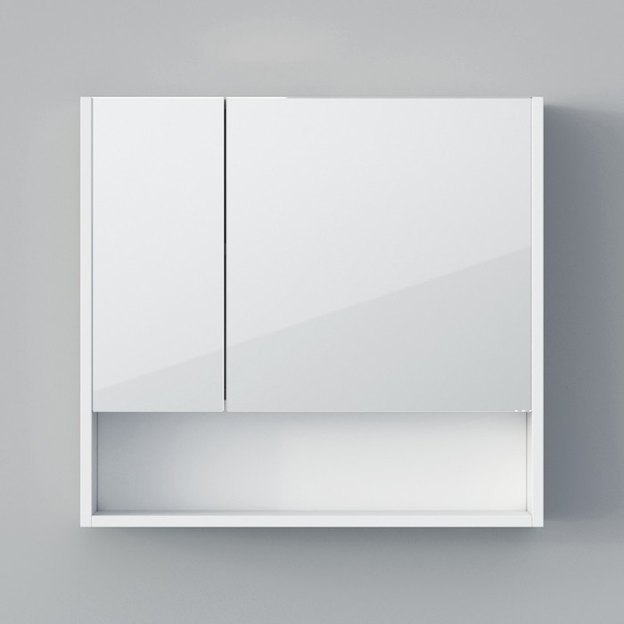 Шкаф-зеркало Spectrum 70, 70 х 75 х 15 см, с доводчиком, фасад МДФ - фото 4 - id-p219074692
