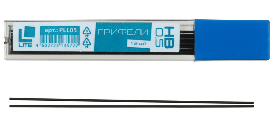 Грифели для автоматических карандашей Lite толщина грифеля 0,5 мм, твердость ТМ, 12 шт.