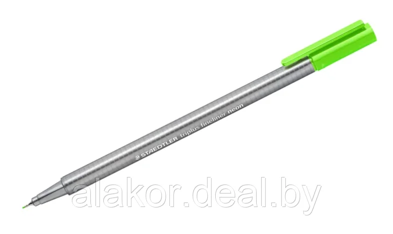 Ручка капиллярная STAEDTLER triplus fineliner 334, 0.3мм,трехгранная,цвет зелён.неон,корпус полипропилен - фото 1 - id-p219078764