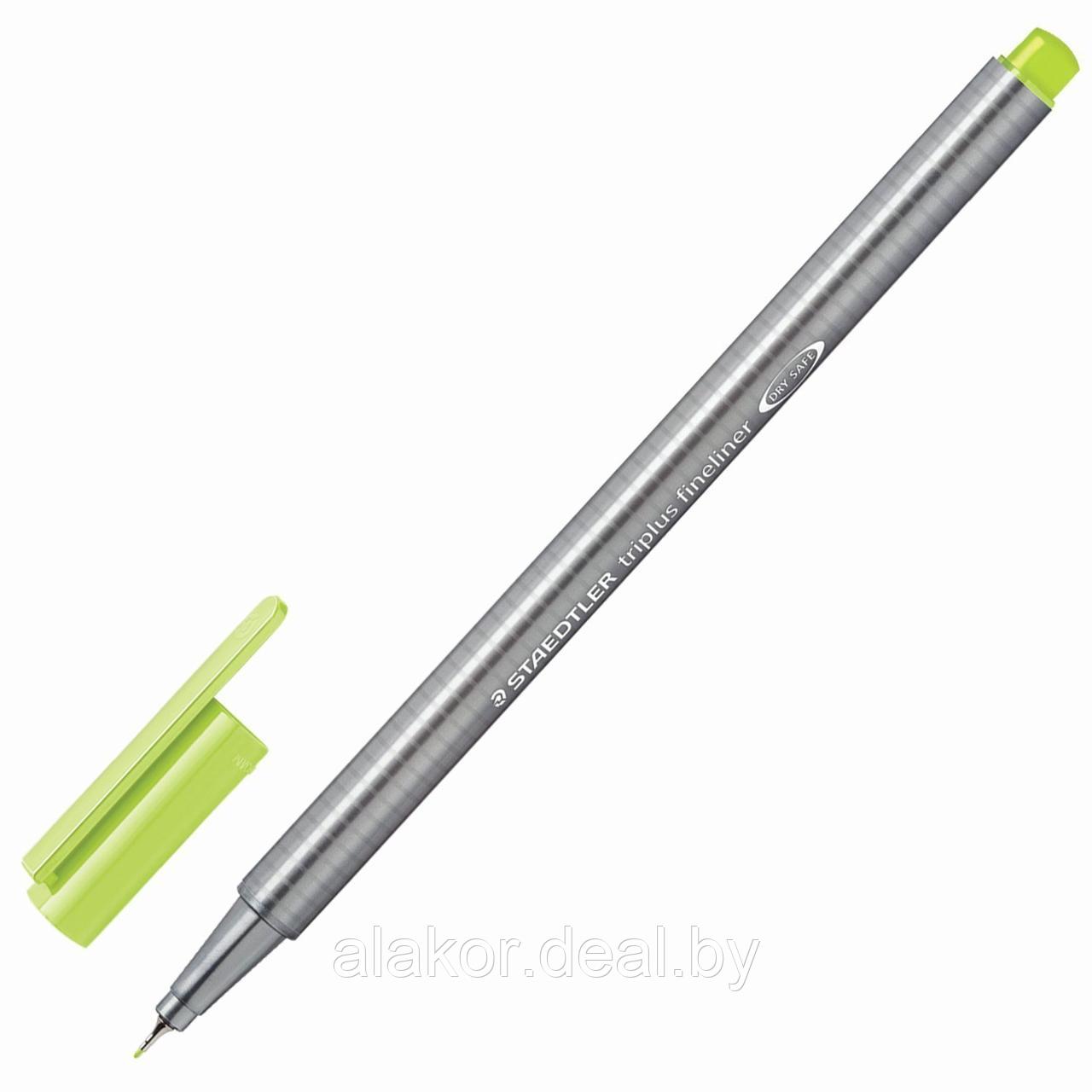 Ручка капиллярная STAEDTLER triplus fineliner 334, 0.3мм,трехгранная,цвет зелён.лайм,корпус полипропилен - фото 1 - id-p219078827