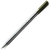 Ручка капиллярная STAEDTLER triplus fineliner 334, 0.3мм,трехгранная,цвет оливковый,корпус полипропилен