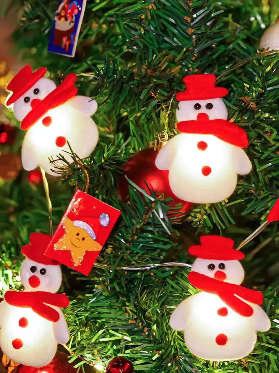 Гирлянда интерьерная новогодняя Снеговики / декор для дома - фото 6 - id-p219077853