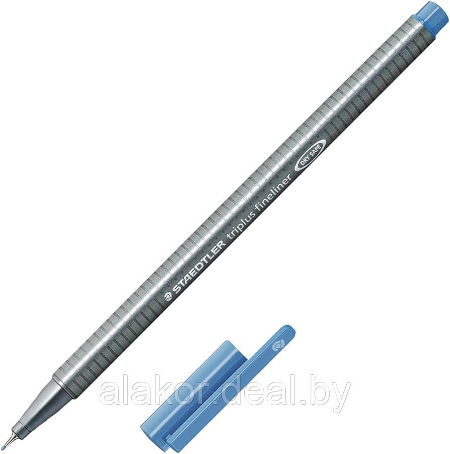 Ручка капиллярная STAEDTLER triplus fineliner 334, 0.3мм,трехгранная,цвет дефте синий, корпус полипропилен - фото 1 - id-p219079438