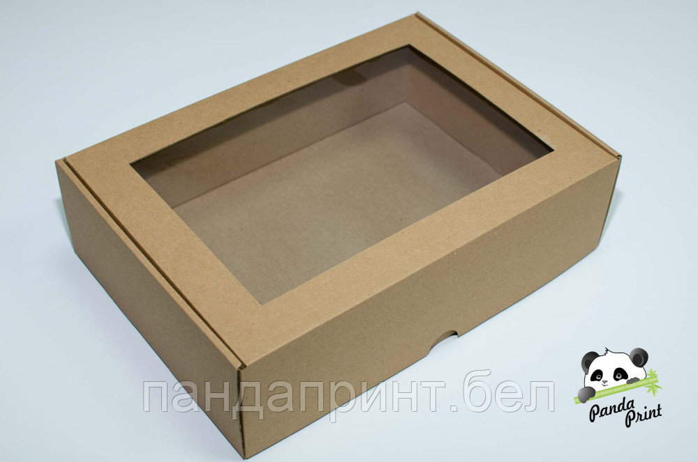 Коробка из гофрокартона 350х250х100 с окном