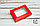 Коробка с прозрачным окном 150х110х30 Красная (белое дно), фото 2