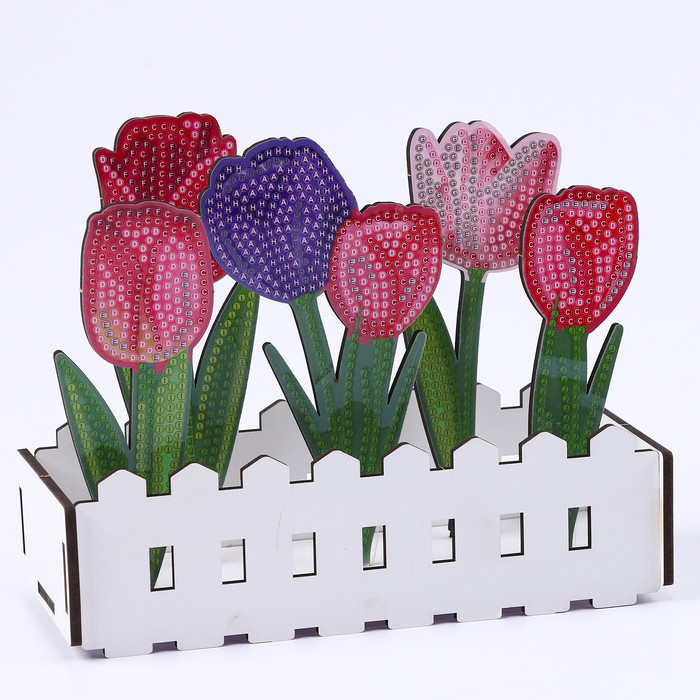 Алмазная вышивка "Тюльпаны" интерьерный декор - фото 2 - id-p219079485