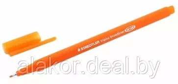 Ручка капиллярная STAEDTLER triplus broadliner 338, 0.8мм,трехгранная,цвет оранжевый, корпус полипропилен - фото 1 - id-p219102092