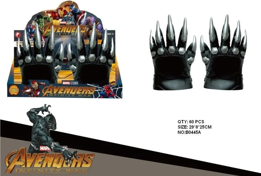 Игровой набор "Черная пантера" перчатки с когтями (Black Panther) 0445 - фото 2 - id-p219126334