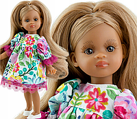 Кукла Paola Reina Мартина в цветочном платье с розовым кружевом, 21 см