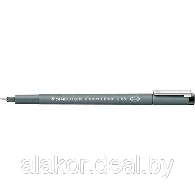 Ручка капиллярная STAEDTLER pigment liner 308, 0.05мм,цвет черный, корпус полипропилен - фото 1 - id-p219125273