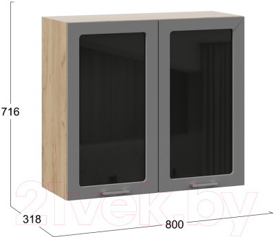 Шкаф навесной для кухни ТриЯ Габриэлла 1В8С - фото 3 - id-p219091351