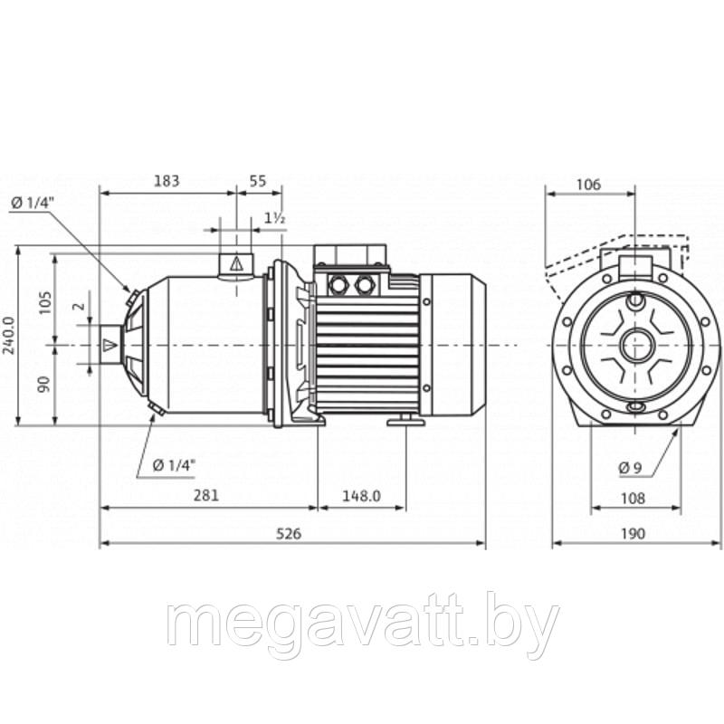 Центробежный насос Wilo MHI 1604-1/E/3-400-50-2/IE3 - фото 2 - id-p219073503