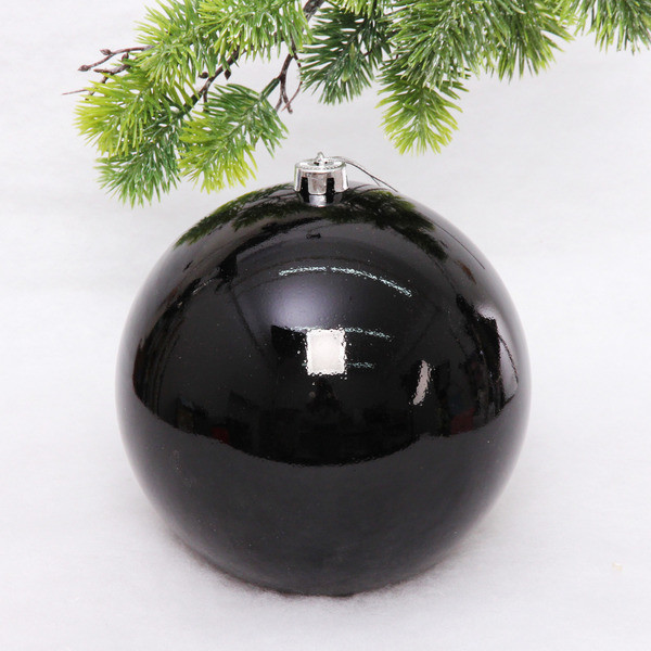 Новогодний шар 20 см "Глянец", черный - фото 1 - id-p219136959